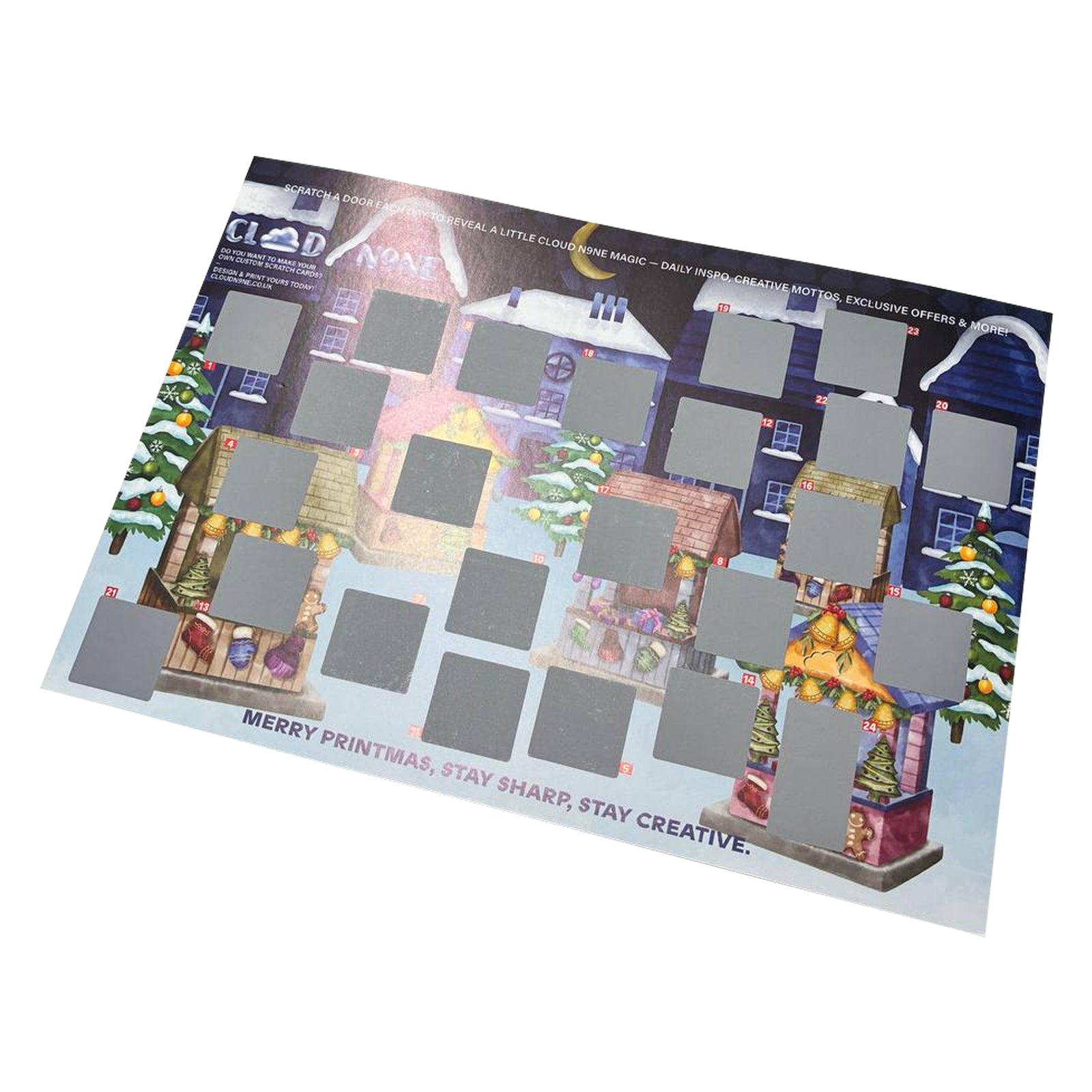 Promotional custom scratch card Personalized Scratch-Off Advent Calendar | Custom Christmas Countdown Gift