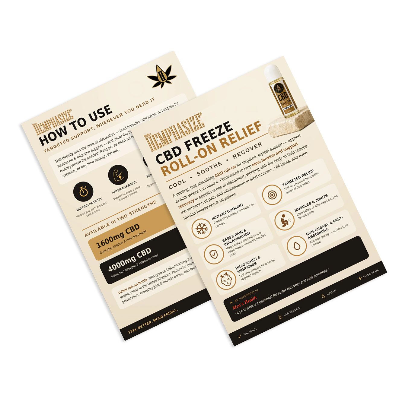 Custom print flyers for CBD Freeze Roll featuring high-quality flyer printing, bespoke leaflet design, promotional print marketing, and branded advertising materials