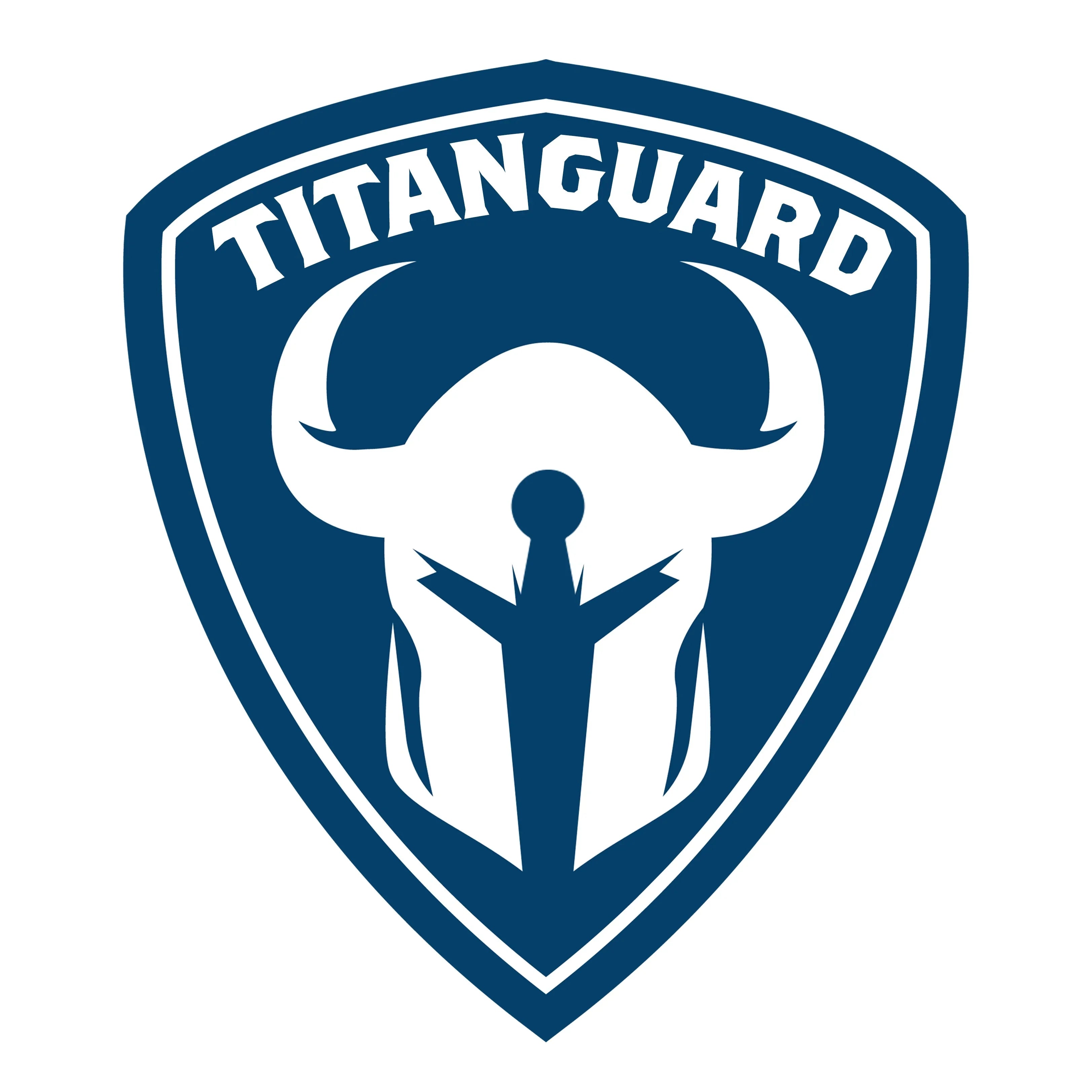 Custom logo design service for TitaGuard security app featuring Viking with keyhole in armour. App logo, professional logo design
