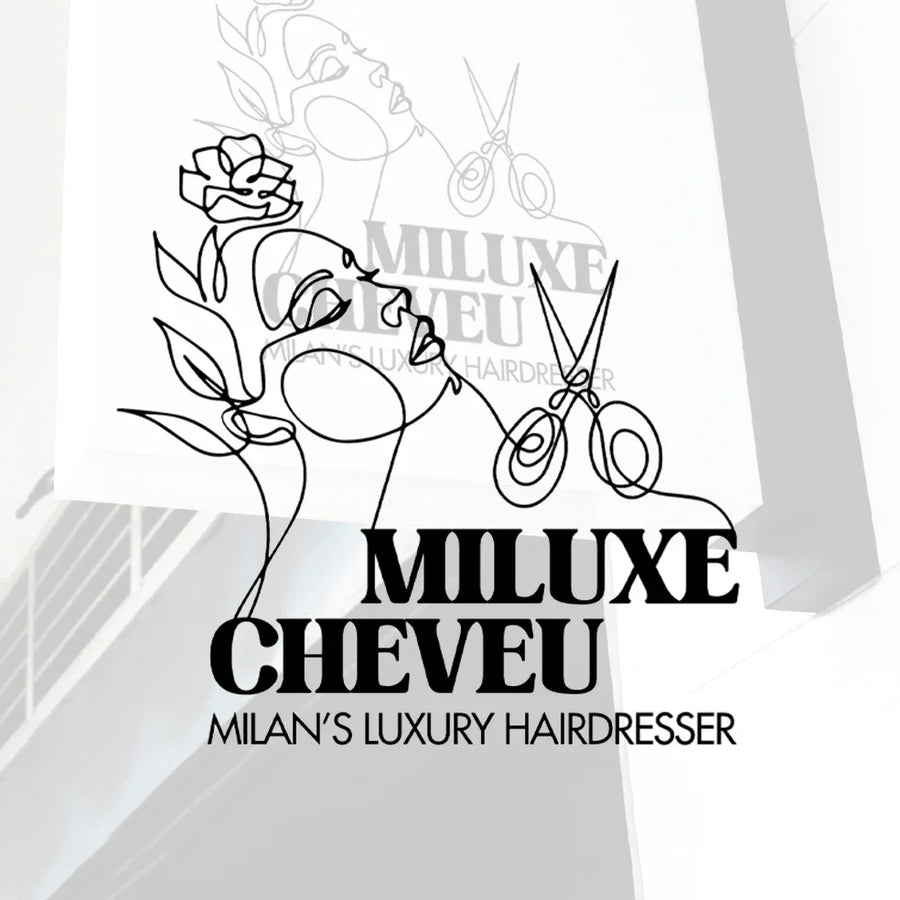 girl hairdresser logo design 