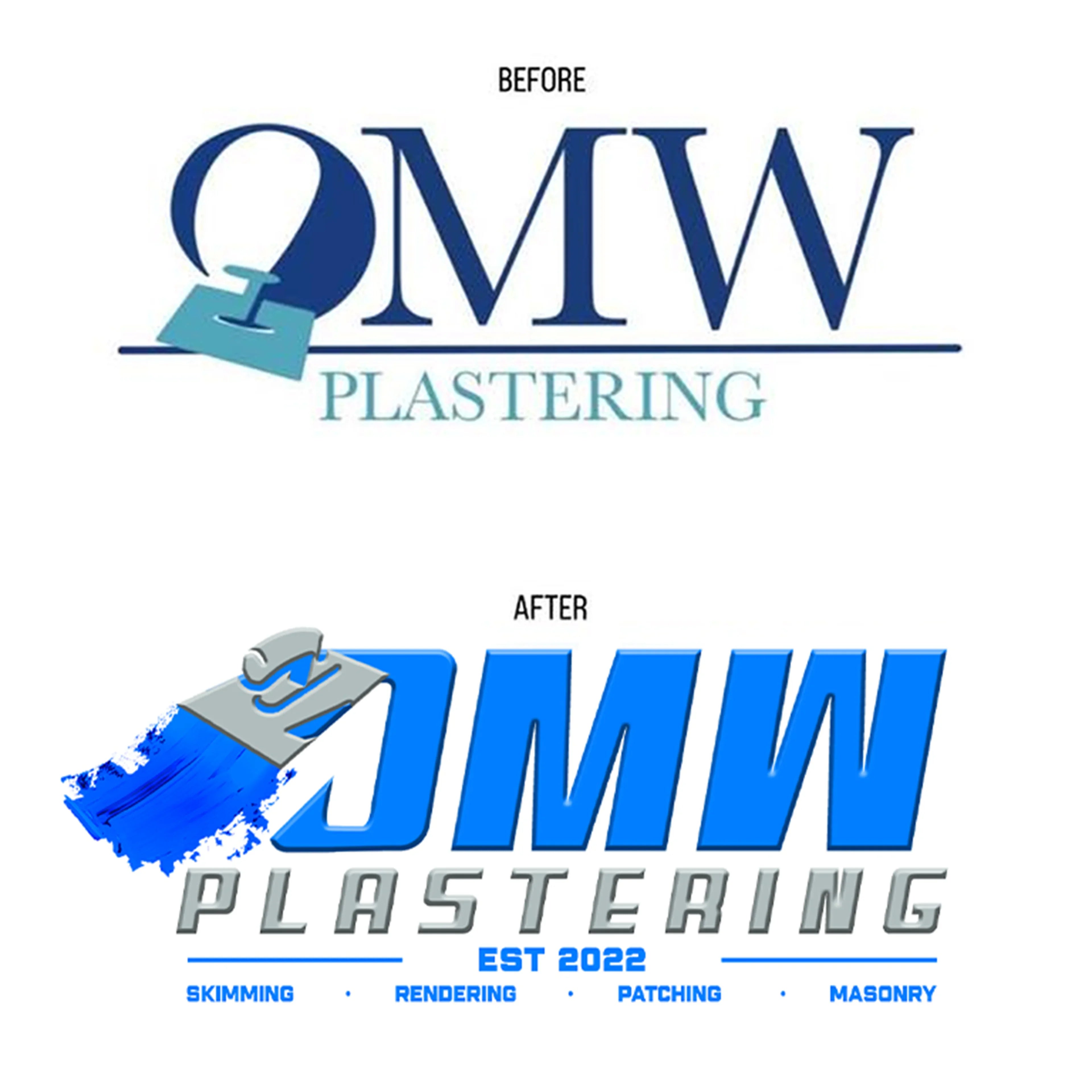 plastering company logo design